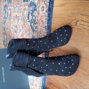 Ann Taylor Adriana Studded Suede Bootie